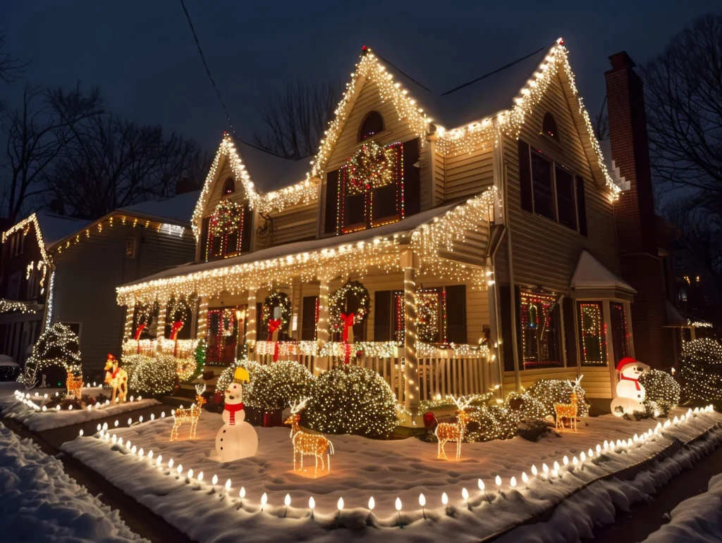 Christmas Light Installation in Taconite