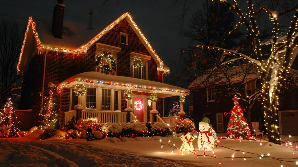 Christmas Light Installation in Deer River